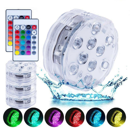 Underwater Waterproof RGB LED Lights Submersible Aquarium Pool Pond Lamp Remote - Aimall