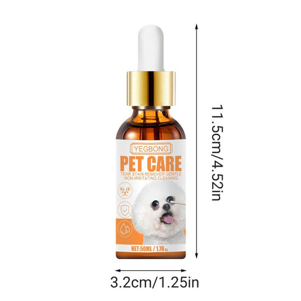 Pet Eye Tear Stain Remover Drops Wash for Dogs and Cats Cleans Eye Discharge