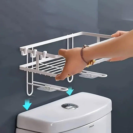 Storage Rack 1Tier Space Saver Over The Toilet Steel Bathroom Shelf Organizer