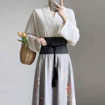 Stylish Chinese Style Hanfu Skirt Suit Traditional Womens Outfit for Daily Wear