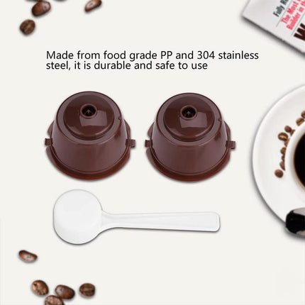 2 Sets Coffee Filter Pod dolce gusto Nescafe Capsule Cup Reusable Pod Refillable - Aimall