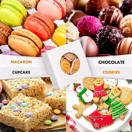 50PCS Handmade Soap Paper Box Round Window Kraft Black White Candy Biscuit Box
