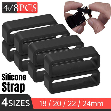 4/8pcs Watch Silicone Gel Ring Bracelet Rubber Bands for Men Women Fashion