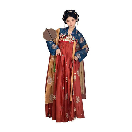 Hanfu Women Chinese Style Ancient Costume Spring Waist Skirt Festival Clothing - Aimall