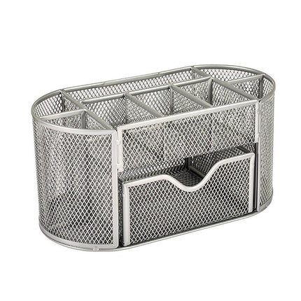Creative Metal Desktop Pen Holder Multi-function Storage Box Organizer Rack