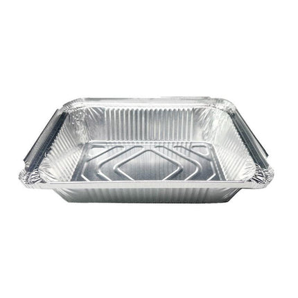 125PCS Disposable Quadrate Tin Foil Pans Oven Grill Safe Non-Stick Baking Trays