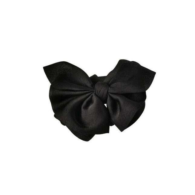 Large Double-Sided Bow-Knot Hair Claw Clip Women Stylish Big Shark Clip Black - Aimall