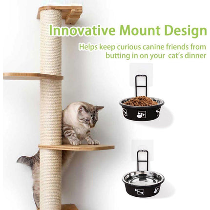 Stainless Steel Pet Bowl Hanging Cat Food Water Bowl Durable for Dogs and Cats