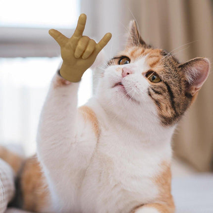 6PCS Cute Cat Finger Covers Soft Rubber Stretchy Mini Simulation Hands Fun Toy