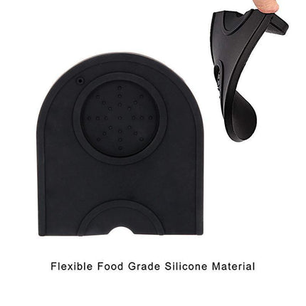Coffee Tamper Silicone Mat Black Tamping Holder Pad Corner Dropped Edge Tools - Aimall