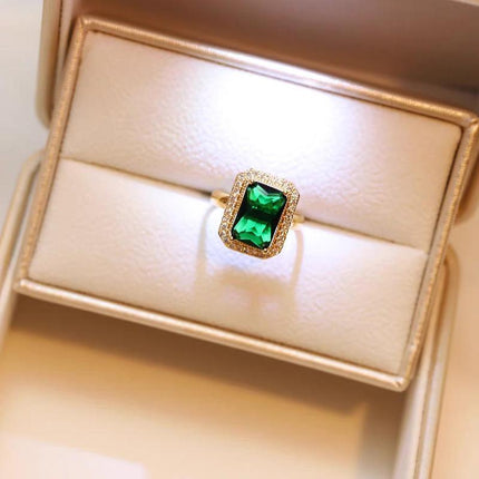 Vintage Paraiba Tourmaline Emerald Gemstone Earrings Ring Necklace Women Gift - Aimall