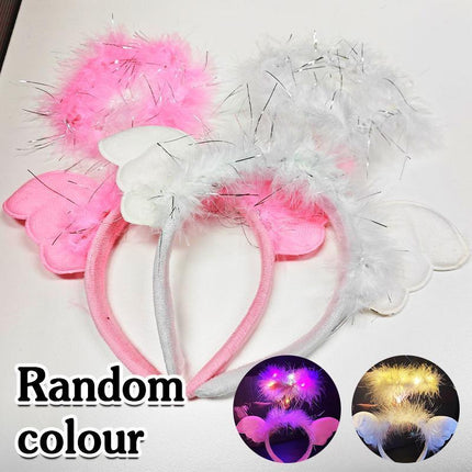 LED Bunny Ears/Angel/Pearl Headband Light Up Headpiece Cute Hair Accessory - Aimall