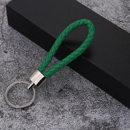 Handmade Leather Rope Keychain Car keychain Bag Pendant Accessories - Aimall