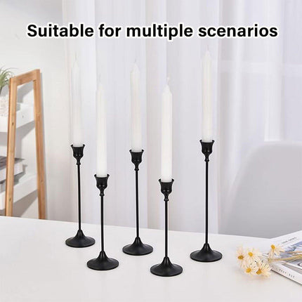 3X Taper Candle Holders Long Table Decorative Candlestick Holder Wedding Dinning