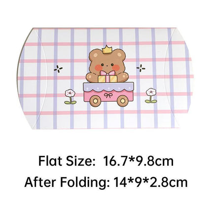 100PCS Pillow Shape Gift Boxes Paper Pouch Folding Carton Party Wedding Favors