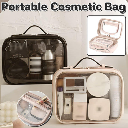 Simple Colour Travel Cosmetic Bag Lightweight Waterproof Transparent Organizer