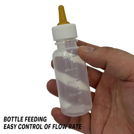 Kitten Feeding Bottle with Syringe Dispenser for Young Pets and Small Animals