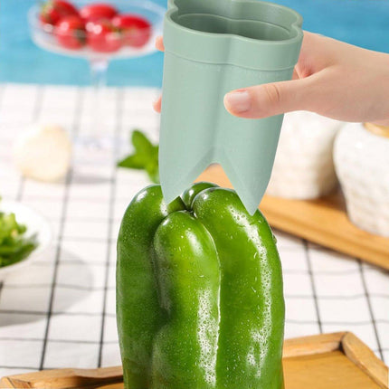Plastic Pepper Seed Remover Corer Kitchen Utensil Fruit Vegetable Core Pulling