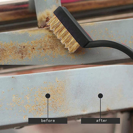 15PCS Stainless Steel Nylon Brass Scrub Brushes Metal Remover Mini Wire Brush Set - Aimall