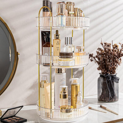 Rotating Cosmetic Organiser Home Storage Shelf Box for Makeup and Beauty Product