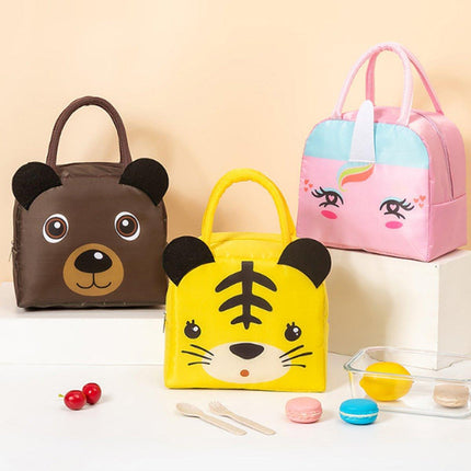 3D Bento Lunch Bag Cartoon Handbag Insulated Food Box Bag for Students LunchTote