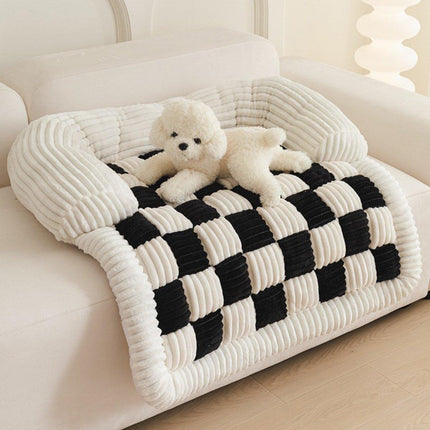 Checkerboard Pet Dog Kennel Mat Comfortable Cushion for Dogs and Puppies Bedding