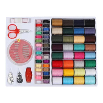 64Rolls Sewing Machine Line thread Spool Set Bobbin Cotton Reel Needle Tape Kit - Aimall