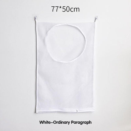 Hanging Laundry Bag Over Door Clothes Washing Storage Basket Foldable Hamper Ordinary - Aimall
