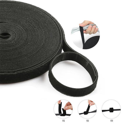 10/20/50M Hook&Loop Heavy Duty Strap Reusable Cable Ties Grip TV Tidy Organizer - Aimall