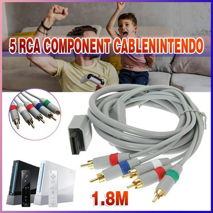 HDTV 5 RCA Component HD TV Audio Video Cable for Nintendo Wii amp WiiU U Console - Aimall