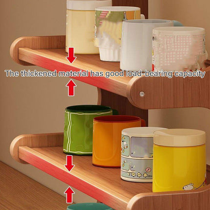 Multi-Layer Desktop Cup Organiser Shelf for Countertop Storage Organisation