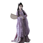 Chinese Traditional Hanfu Costume Woman Ancient Oriental Purple Dress Elegance - Aimall