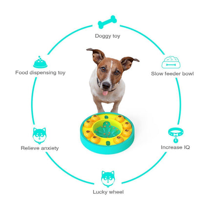 Interactive Slow Feeder Toy for Dogs Cats Pet Puzzle Hidden Treat Food Dispenser