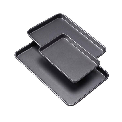 3pcs Rectangular Baking Pan Set Nonstick Oven Bakeware Mould for Home Cooking