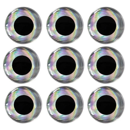 100PCS Fish Eyes 3D Holographic Lure Eyes Fly Tying Jigs Crafts Dolls - Aimall