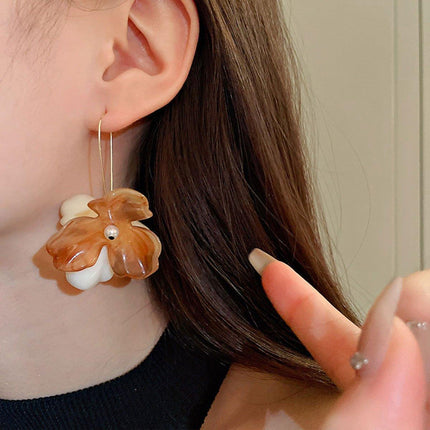 Retro Floral Geometric Earrings Vintage Fashion Jewelry for Women Accessories