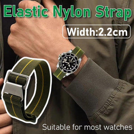 Elasticated Nylon Watch Strap Adjustable Band Durable Replacement Strap Watches