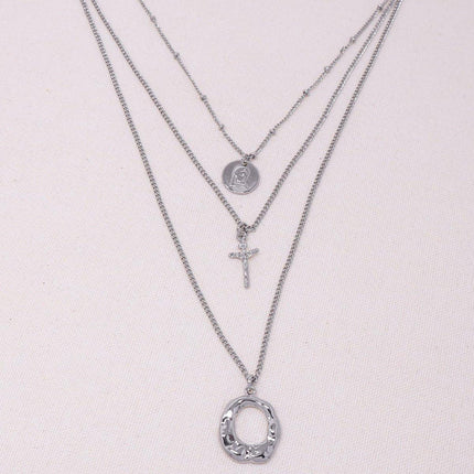 Retro Elegant Necklace Multi-layer Metal Chain Necklace Stacked Clavicle Chain