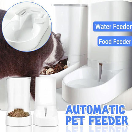 Automatic Pet Dog Cat Food Water Dispenser Feeder Self Feeding Bowl Bottle - Aimall
