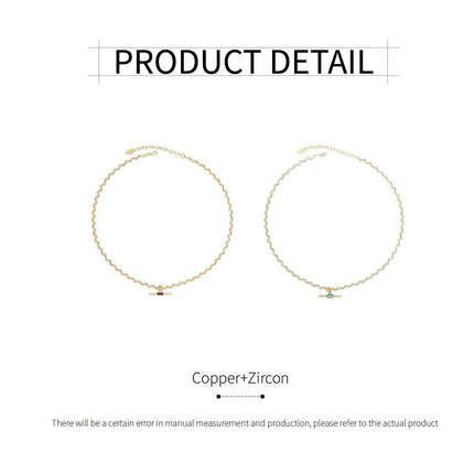 Vintage Retro Style Curved Chain Necklace for Women Fashion Jewelry Accessory