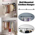 Industrial Pipe Wall Mounted Clothing Rack Display Factory Style Hanger Storage