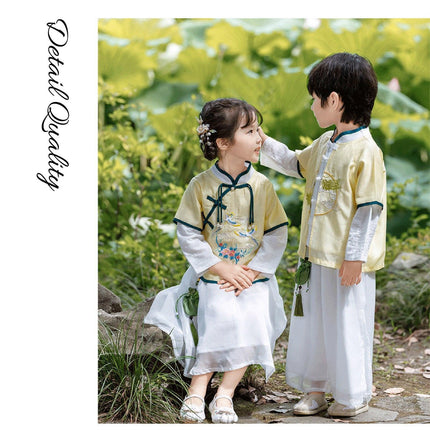 Hanfu Boys Chinese Style Costumes Spring Autumn Improved Ancient Attire