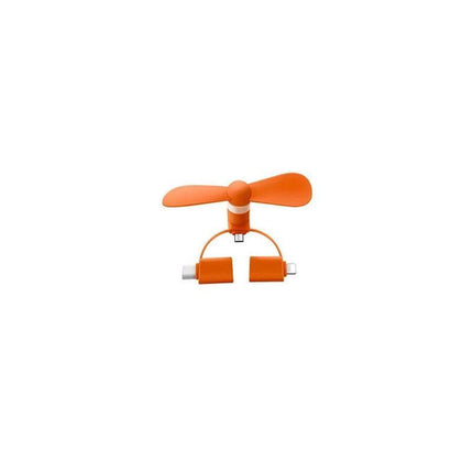 3 In 1 Portable Cell Phone USB Mini Fan For iPhone Android TypeC Mobile Model - Aimall
