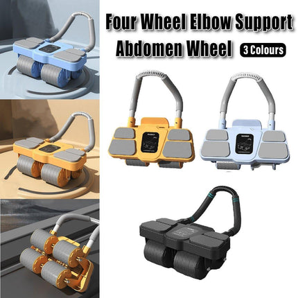 Four Wheel Abdominal Roller Automatic Rebound Ab Machine Home Fitness Equipment