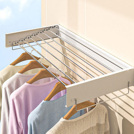 Foldable Wall Hanging Clothes Drying Rack Invisible Balcony Towel Laundry Rack