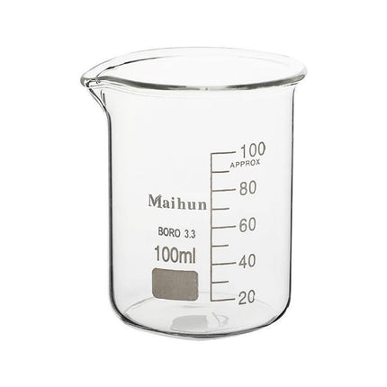 7PCS/Set Low Form Glass Beaker 5ml-250ml Borosilicate Measuring Lab Glassware - Aimall