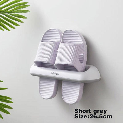 Slipper Holder Bathroom Home Wall Hanger Shelf Rack Storage Shoes Organizer Short - Aimall