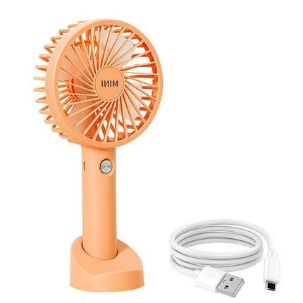 Mini Portable Hand-held Desk Fan Cooling Cooler USB Air Rechargeable 3 Speed - Aimall