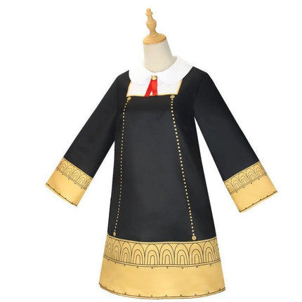 Anime SPY×FAMILY Anya Forger Cosplay Costume Girls Long Sleeve Dress Wig Outfits - Aimall