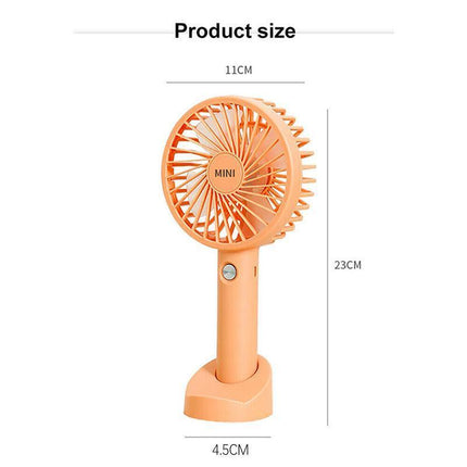 Mini Portable Hand-held Desk Fan Cooling Cooler USB Air Rechargeable 3 Speed - Aimall